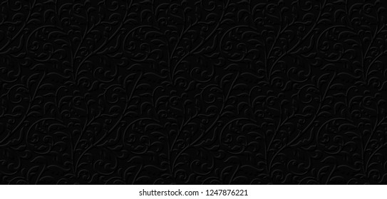 Seamless Black Pattern Wallpaper Metal Pattern Stock Illustration ...