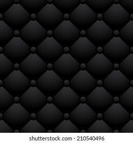 Seamless Black Quilted Leather Texture Stock Illustration 210540496 ...