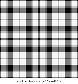 Seamless Black & White Plaid