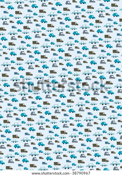 Seamless blue boys cars
pattern