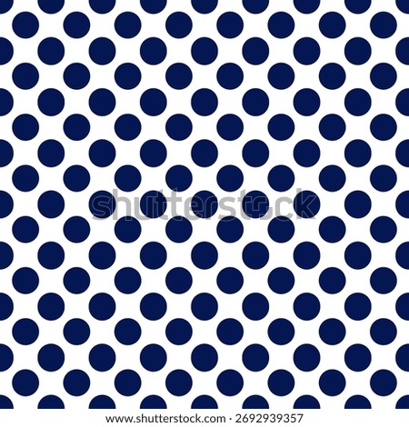 Seamless Blue Polka Dot Pattern - Seamless Pattern Retro Polka Dot - Circle Blue dotted pattern - Polka Dot Background