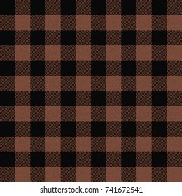 Seamless Brown Buffalo Plaid