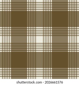 Seamless brown color stripe checks plaid pattern