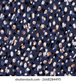 Seamless Brush Leopard Zebra Pattern, Geometric