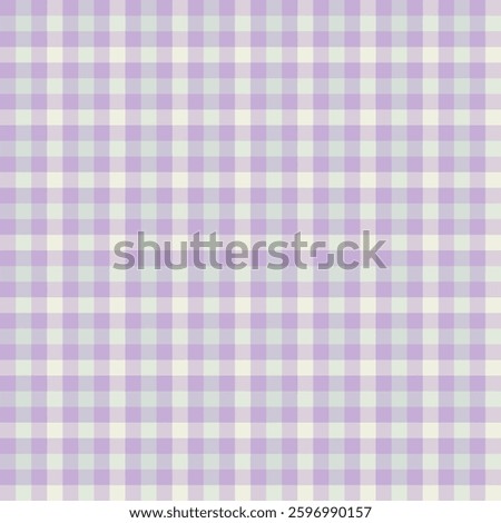A seamless checkered pattern in pastel tones. Classic vintage gingham with soft blue, purple and beige shades. Perfect for textiles, packaging, wallpapers, and scrapbooking.