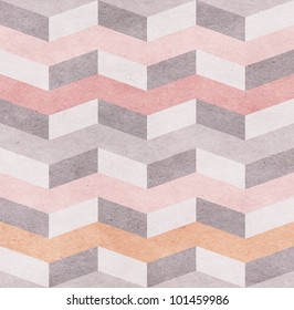 Seamless Chevron Pattern On Old Paper Texture