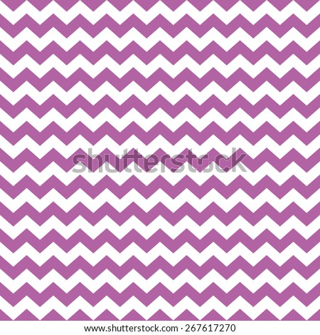 A seamless chevron zigzag striped background pattern in orchid purple and white.