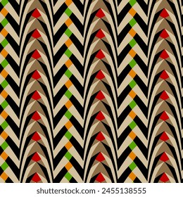 Seamless Christmas Chevron Pattern Texture Background. Ideal for gift wrapping paper.
