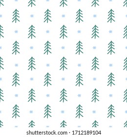 Seamless Christmas And New Year`s Pattern. Winter And Christmas Elements. Wrap For Gifts. Doodle Style.