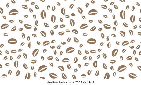 Seamless coffee lover background illustrations featuring rich coffee beans, steaming cups, and detailed leaves. Perfect for café branding, coffee-themed designs, packaging, and digital projects.  - Powered by Shutterstock