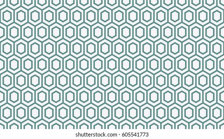 Seamless Cyan White Hexagonal African Ethnic Stock Illustration ...