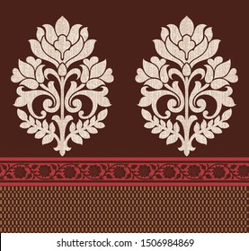 Seamless Damask Traditional Indian motif