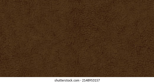 Seamless Dark Brown Leather Background Pattern. Tileable Closeup Textile Texture Of Soft Plush Luxury Cow Hide Or Other Creature Or Animal Skin. A High Resolution Backdrop 3D Rendering. 