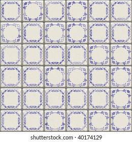 Seamless Delft Tiles Texture