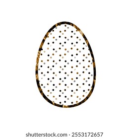 A seamless design featuring a decorated Easter egg with dots, perfect for spring themes.
