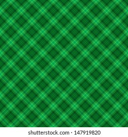 Seamless Diagonal Green Plaid