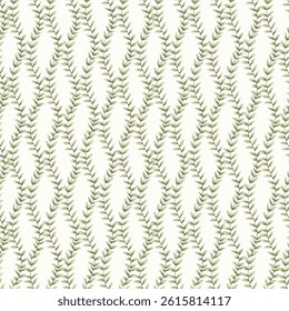 Seamless Diamond Floral Repeat Pattern with Small Ditsy Flowers. Charming Floral Tile Design. Vintage Floral Lattice, Illustration