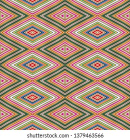 Retro Colored Tribal Vector Seamless Pattern Stock Vector (Royalty Free ...