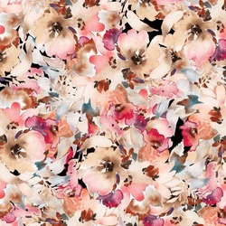 Seamless Digital Allover Pattern With Beautifull Water Color Flower

