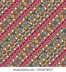 seamless digital multicolor allover pattern