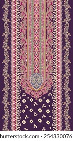 Seamless digital Textile Boder and neck design 