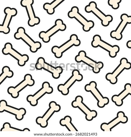 Seamless dog bone pattern – cartoon style