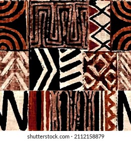 Seamless Ethnic Pattern, African Fabric Print, Aztec Design, Textile Ethnic Print.