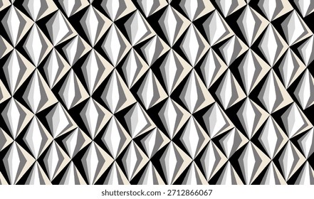 Seamless fabric with a geometric pattern. Composed of interlocking circular shapes. Suitable for fabric, wallpaper, packaging, and backdrop design.
