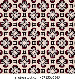 Seamless fabric with a geometric pattern. Composed of interlocking circular shapes. Suitable for fabric, wallpaper, packaging, and backdrop design.