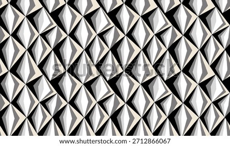 Seamless fabric with a geometric pattern. Composed of interlocking circular shapes. Suitable for fabric, wallpaper, packaging, and backdrop design.
