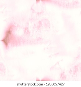 Seamless Fabric Textile Design. Batik Watercolor Design. Pink Beige Mottled Pattern. Milk Rose Grunge Material. Light Pink Pastel Indonesian Fabric Design.