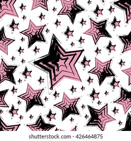 Seamless Faded Pink Star Background Stock Illustration 426464875 ...