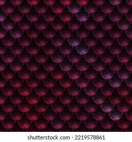 Seamless Fantasy Armour Texture. 3D Illustration. Metallic Pattern. Metal Plates Background.  Medieval Wallpaper. Textured Armor Surface.
