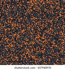 Seamless Fashion Digital Pixel Hunting Orange Dark Camo Pattern