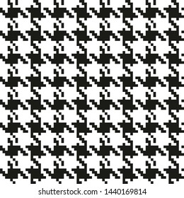 Seamless fashion pattern. Dog tooth texture pixel plaid print.
