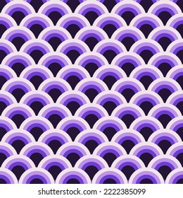 Seamless Fish Scales Pattern Purple Background Design For Clothes, Paper, Tiles,textile,texture,wrapping, Fabric