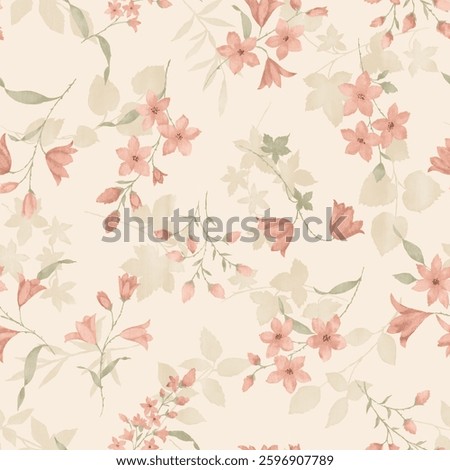 The seamless floral background pattern