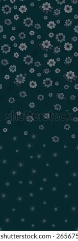 Seamless floral gradient: cool elegance.