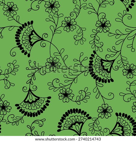 Seamless floral vector pattern. Doodle vector with floral pattern background texture . Vintage floral pattern. vector illustration .