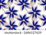 Seamless flowers pattern. Hand draw abstract floral pattern.