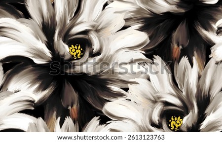 Seamless flowers pattern. Hand draw abstract floral pattern.