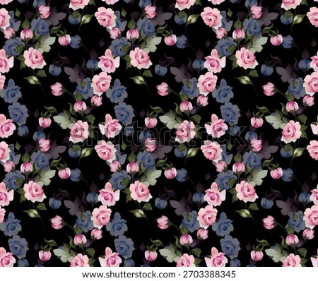 Seamless flowers pattern. Hand draw abstract floral pattern.