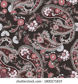 Seamless folk indian pattern for textile design or fabrics
