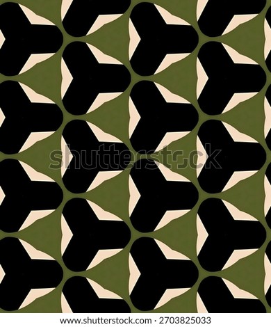 Seamless geometric pattern, abstract hexagon grid design, black and white illustration wallpaper texture