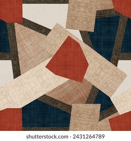 Seamless geometric pattern. Classic colors. Textile design, interior design, fashion design.