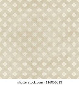 Seamless geometric pattern on paper texture. Simple winter background
