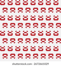 Seamless geometric pattern that inspired by Bauhaus design transform to surrounding object in daily life. This is 8-bit monster pattern.