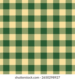 Seamless gingham pattern on yellow and green