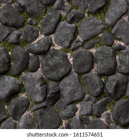 Seamless Grass Rocky Ground Texture