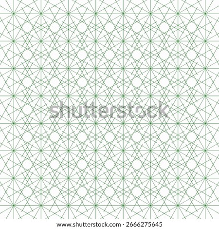 Seamless guilloche pattern of interwoven lines forming complex geometric shapes, used in banknotes and secure documents for anti counterfeiting, and ideal for decorative, continuous backgrounds.
